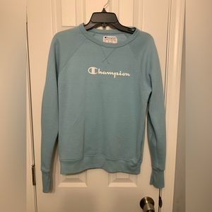 baby blue champion sweater size small